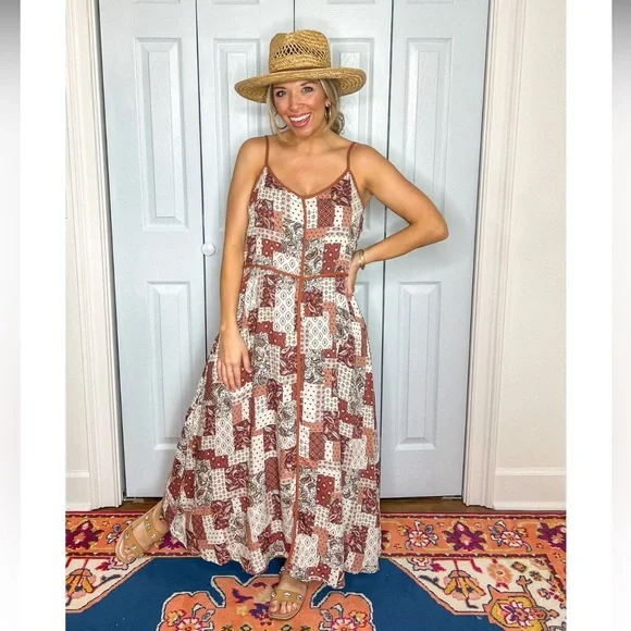 Listicle | Dresses | Nwt Listicle Paisley Clay Maxi Dress | Poshmark